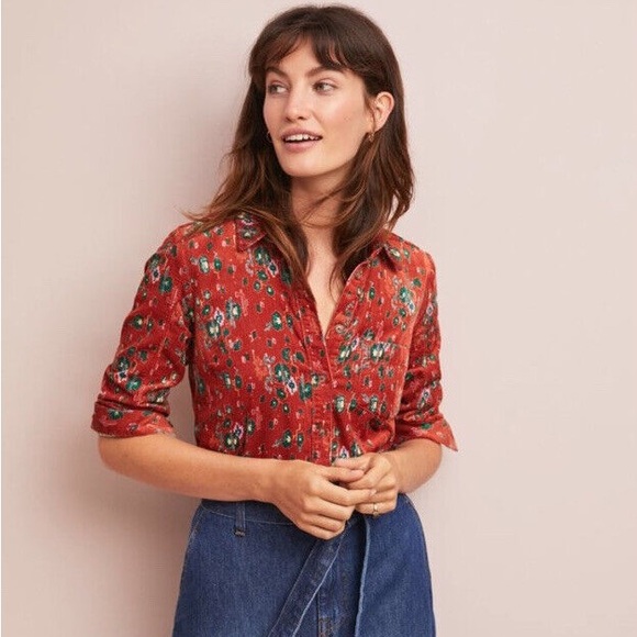 Anthropologie Tops - NWT ANTHROPOLOGIE CORDUROY BUTTON DOWN